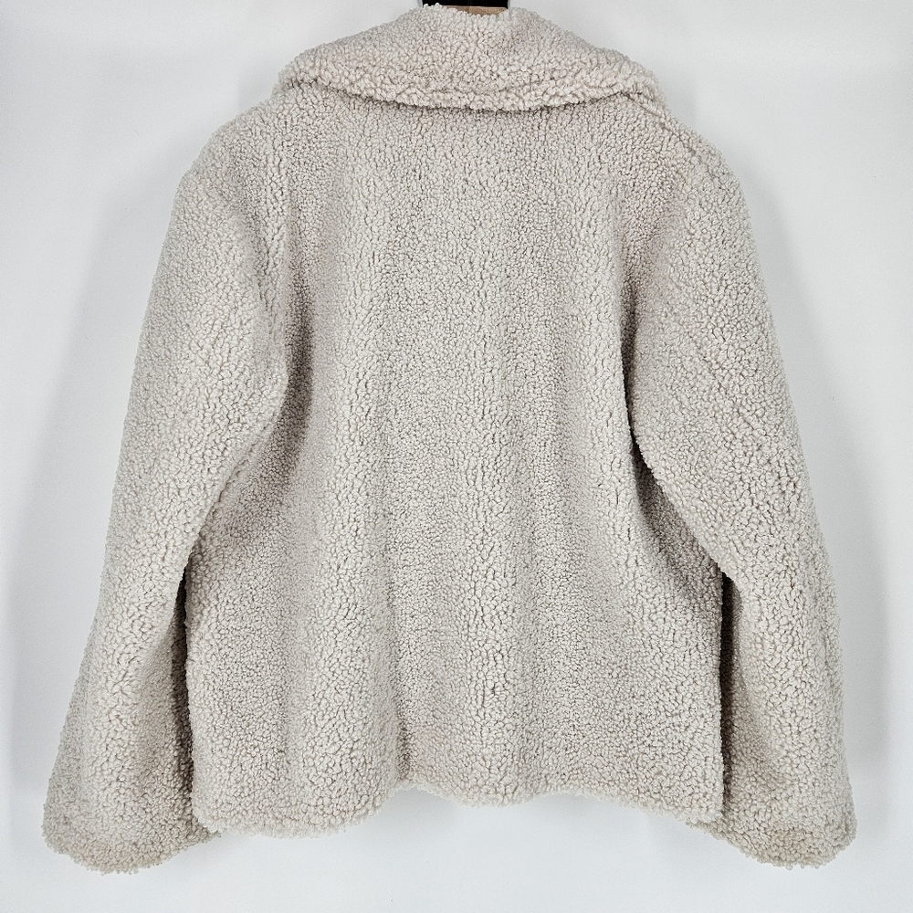 Aritzia Wilfred Bone White Stanza Sherpa Teddy Coat - Picture 10 of 14